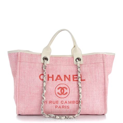 chanel canvas tote bag pink|authentic chanel tote bag.